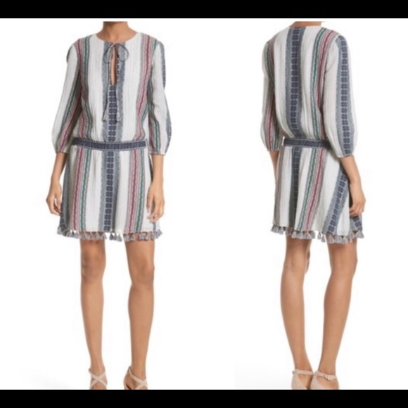 alice + olivia ‘Jolene’ Multi Printed Embroidered Dress Tunic - Picture 2 of 10